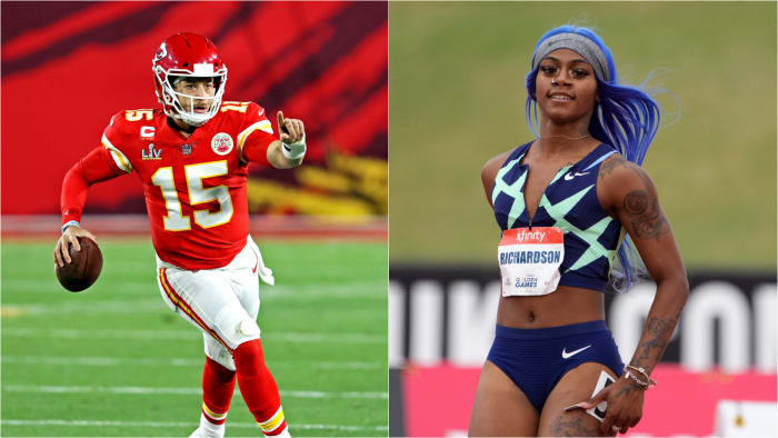 Patrick Mahomes and Sha'Carri Richardson